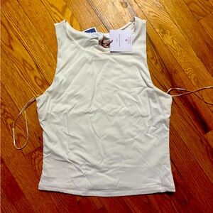White cropped tank top.